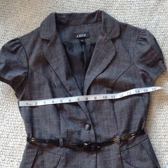 Dress Jacket With Belt Size Medium - Picture 3 of 8